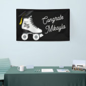 ローラスケート卒業パーティースケートで滑るリンクブラック 横断幕 (トレードショー)