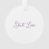 ローラスケート自然恋人オーナメント オーナメント (裏面)