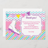 ローラスケート誕生日サンキューカード サンキューカード (正面/裏面)