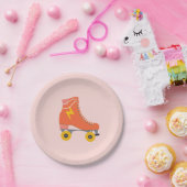 ローラスケート誕生日紙プレート ペーパープレート (パーティー)