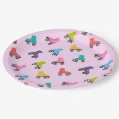 ローラスケート、スケートで滑るデザイン紙プレート ペーパープレート (アングル)