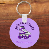 ローラダービースケート – 紫 キーホルダー (正面)