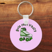 ローラダービースケート – 緑 キーホルダー (正面)