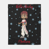 ローラダービースノーフレーク フリースブランケット (正面)
