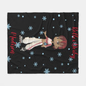 ローラダービースノーフレーク フリースブランケット (正面(横))