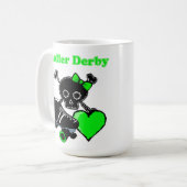 ローラダービーハート（緑） コーヒーマグカップ (正面左)