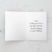 ローラハッピーバースデーゴールデンドゥードルパピー カード (内部)