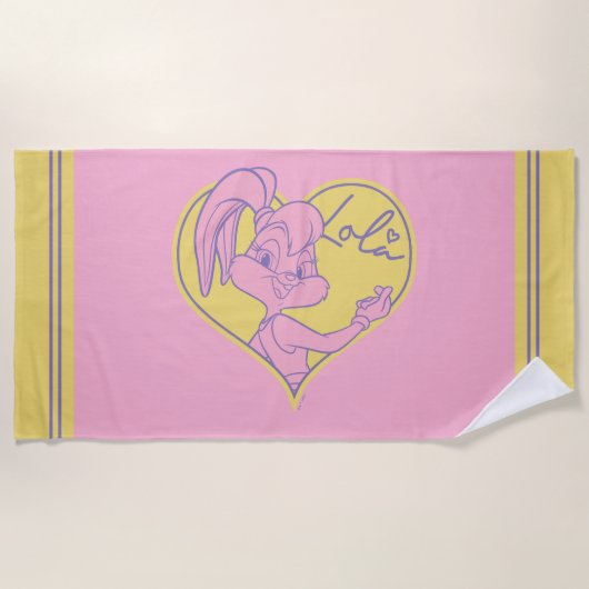 ローラハート署名 ビーチタオル (正面)