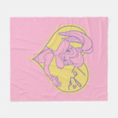 ローラハート署名 フリースブランケット (正面(横))