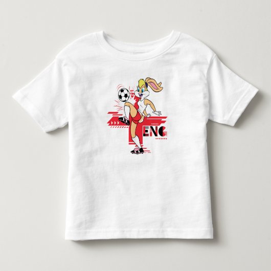 ローラバニー イングランド サッカー グラフィック トドラーTシャツ (正面)