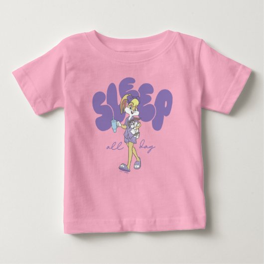ローラバニー 終日就寝中 ベビーTシャツ (正面)