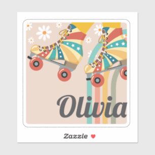 ローラパーソナライズされたスケートで滑る名ノートパソコンステッカー シール