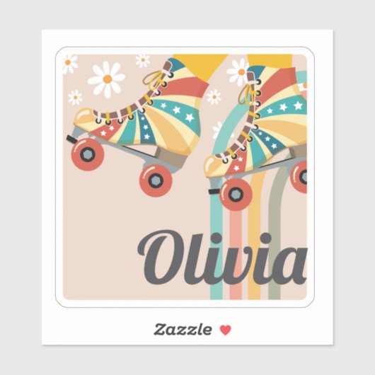 ローラパーソナライズされたスケートで滑る名ノートパソコンステッカー シール (シート)