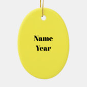 ローラブラシ付き黒男性画家オーナメント セラミックオーナメント (裏面)