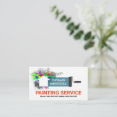 ローラブラシ絵画の壁面グラフィティ 名刺 (スタンド正面)