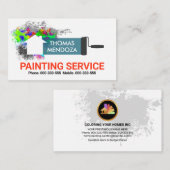 ローラブラシ絵画の壁面グラフィティ 名刺 (正面/裏面)