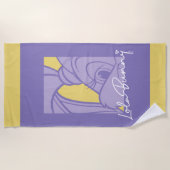 ローラポートレートサイン ビーチタオル (正面)