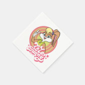 ローラレトロルーニーTUNES™リングや輪 スタンダードカクテルナプキン (角)