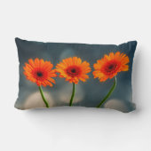 ローランバークッションに3つのオレンジのガーベラ ランバークッション (裏面)