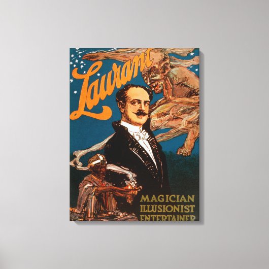 ローラン魔術師、イリュシオニスト、エンターテイナー魔法 キャンバスプリント (正面)