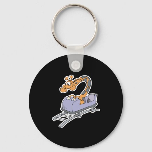 ローラーおもしろいコースター・キリン キーホルダー (正面)