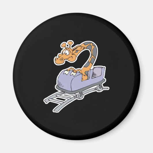 ローラーおもしろいコースター・キリン マグネット (正面)