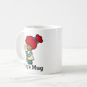 ローラーつき可愛い画家アーティスト コーヒーマグカップ (正面左)