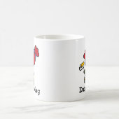 ローラーつき可愛い画家アーティスト コーヒーマグカップ (中央)