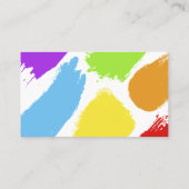 ローラーと名刺絵を描を使用した画家 名刺 (裏面)