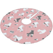 ローラーのスケートのカセットパターン。 ブラッシュドポリエステルツリースカート (アングル)