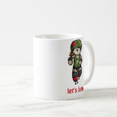 ローラーのダービーのかわいいDinky妨害機のマグは驚きます コーヒーマグカップ (正面右)