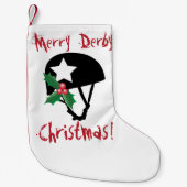 ローラーのダービーのクリスマス、ローラースケートで滑る スモールクリスマスストッキング (正面)