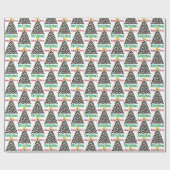 ローラーのダービーのクリスマス、ローラースケートで滑る ラッピングペーパー (フラット)