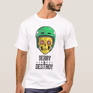 ローラーのダービーのスカルのTシャツ Tシャツ