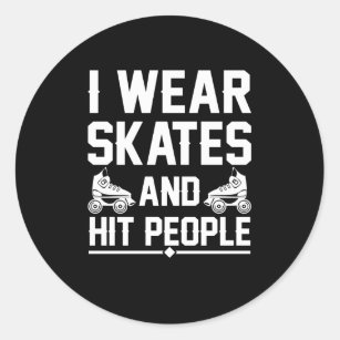 ローラーのダービーのスケート選手の衣服のスケート衝突人々 ラウンドシール
