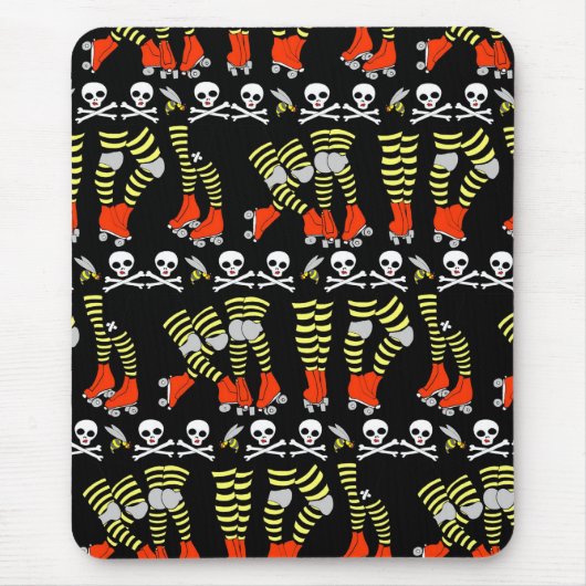 ローラーのダービーのストライプなmousepad マウスパッド (正面)