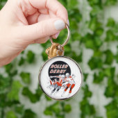 ローラーのダービーのヴィンテージプログラム-キーホルダー キーホルダー (手)