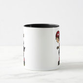 ローラーのダービーの妨害機の赤 マグカップ (中央)