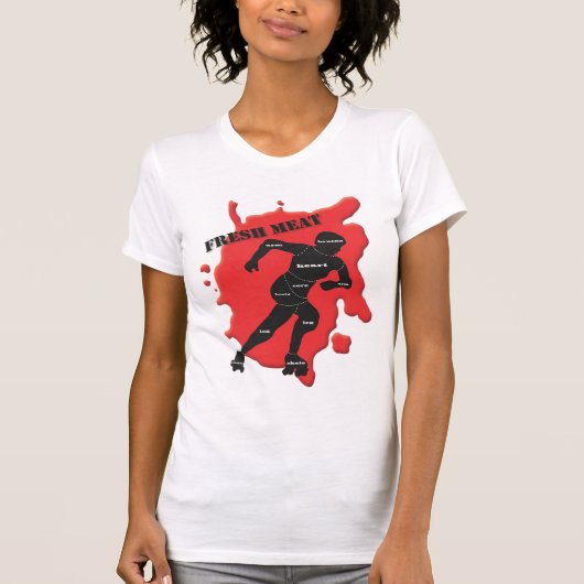 ローラーのダービーの新鮮な肉 Tシャツ (正面)