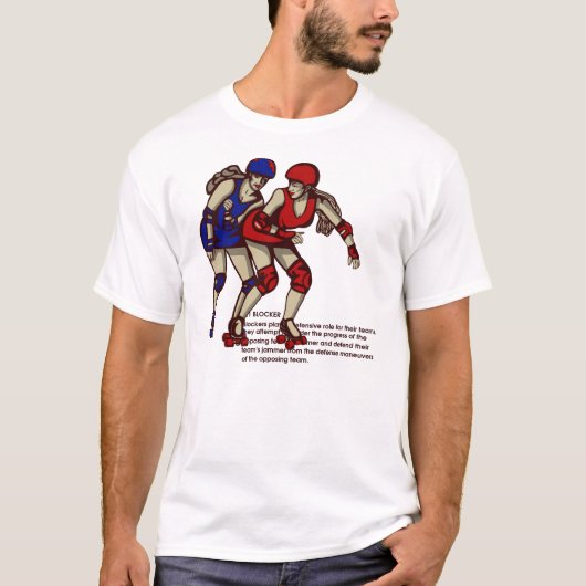 ローラーのダービーの規則: ブロッカー Tシャツ (正面)
