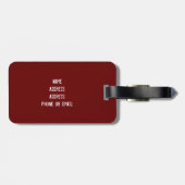 ローラーのダービーの骨組 ラゲッジタグ (裏面横)