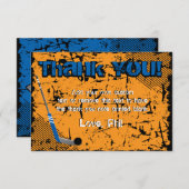 ローラーのホッケー、Grundgeのスタイルのサンキューカード サンキューカード (正面/裏面)