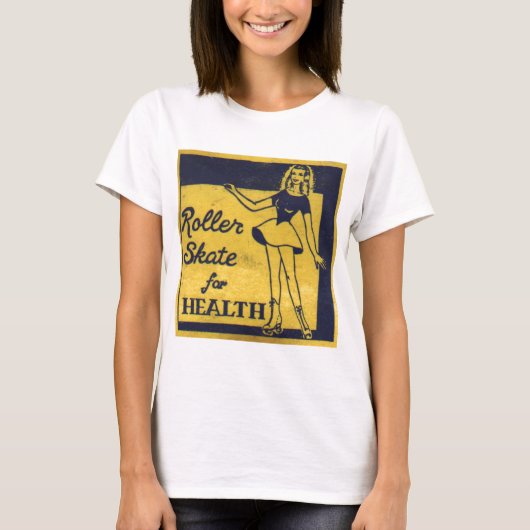 ローラーの女の子 Tシャツ (正面)
