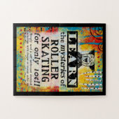 ローラーの謎スケートで滑る – ヴィンテおもしろいージAd ジグソーパズル (横)