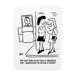 ローラーを運転するデートを待つ女性 マグネット