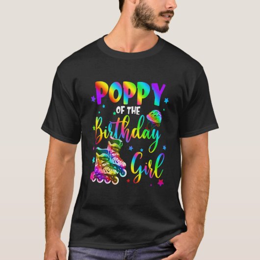 ローラーガールローラーのポピースケートで滑る誕生日一致 Tシャツ (正面)