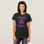 ローラーガールローラースケートで滑る誕生の女神 Tシャツ (正面フル)