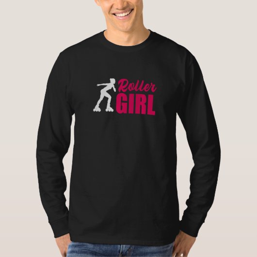 ローラーガール インラインスケート ローラーブレード Tシャツ (正面)