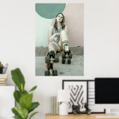 ローラーガール ポスター (ホームオフィス)