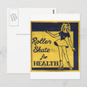 ローラーガール ポストカード (正面/裏面)